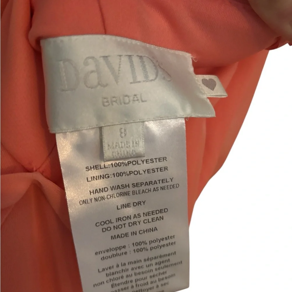 Coral Bridesmaids Dress or Homecoming/Prom Dress - Picture 6 of 6